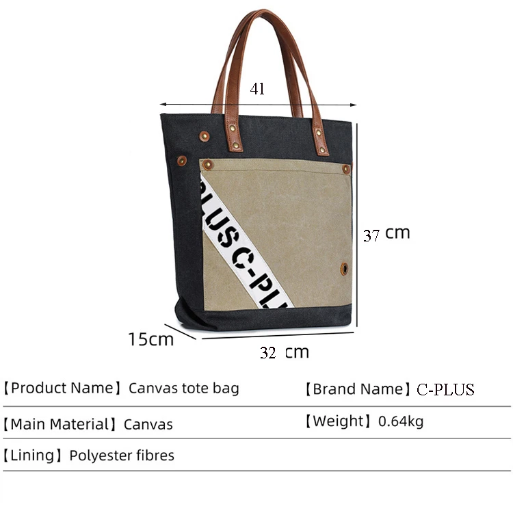 unique canvas tote bags-size